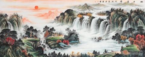 客廳沙發(fā)墻掛畫(huà)推薦！五幅山水國(guó)畫(huà)打造不同美麗的家！