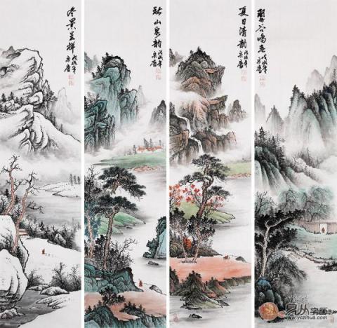 客廳掛什么畫風水好？精品山水國畫打造風水順暢財運旺！