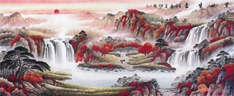 客廳掛什么畫風水好？精品山水國畫打造風水順暢財運旺！