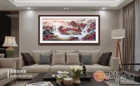 客廳掛什么畫風水好？精品山水國畫打造風水順暢財運旺！