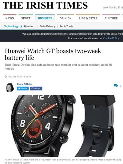 HUAWEI WATCH GT雙十一火爆國內(nèi)市場， 看看外媒是怎么評價(jià)它的？