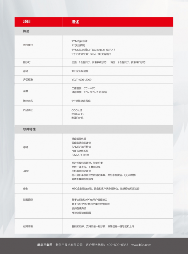 隨享您的獨家記憶新華三H3C M1家庭私有云盤上市