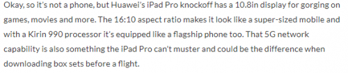 超越iPad Pro的5G 領(lǐng)導(dǎo)力，權(quán)威外媒2020年度獎(jiǎng)項(xiàng)頒給華為MatePad Pro 5G
