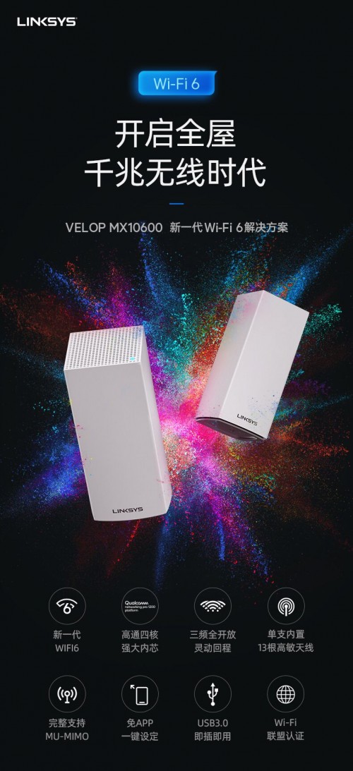 Linksys領(lǐng)勢WiFi6路由器開啟全屋千兆無線時(shí)代