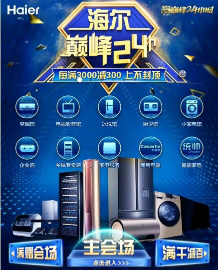 京東攜手海爾引領家電消費回暖 618期間海爾空調(diào)年累計增幅超100%