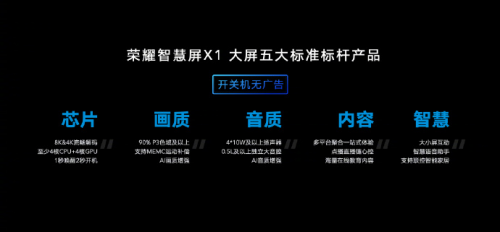 樹立標(biāo)桿品質(zhì)還沒有開關(guān)機(jī)廣告，榮耀智慧屏X1成端午超值選購大屏