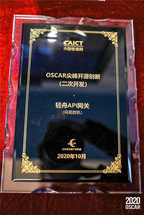 網(wǎng)易數(shù)帆輕舟API網(wǎng)關(guān)獲OSCAR尖峰開源技術(shù)創(chuàng)新獎(jiǎng)