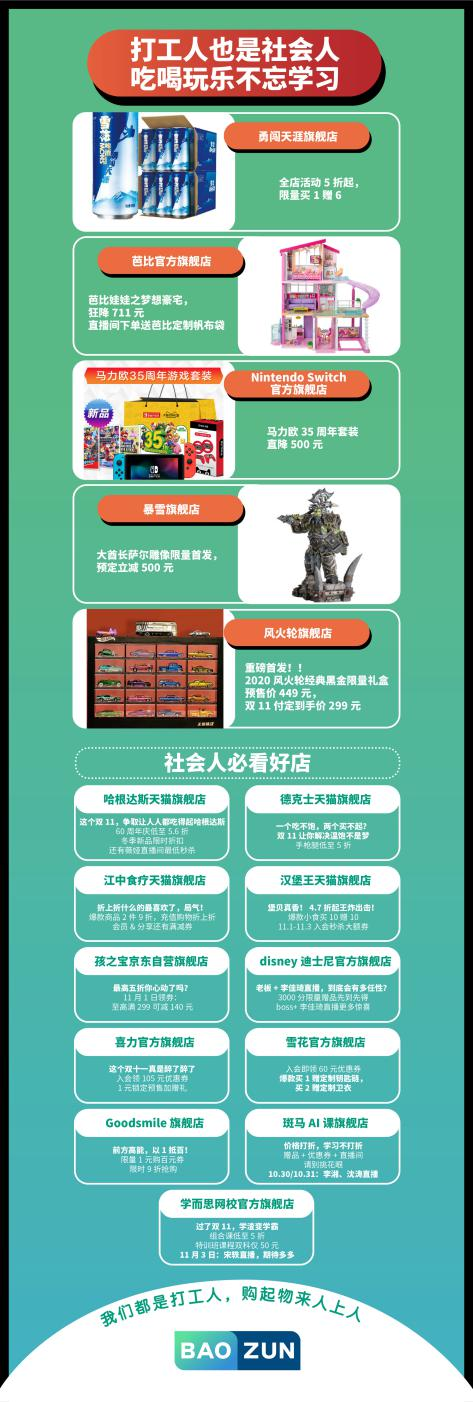 寶尊發(fā)布雙11購物攻略，加油打工人！