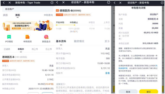 德琪醫(yī)藥沖刺港交所今起招股，老虎證券打新通道已開啟最高支持15倍杠桿