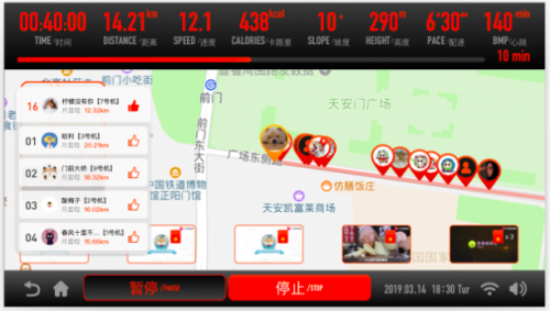 練多多健身交互屏，讓跑步機成為場館增收“神器”