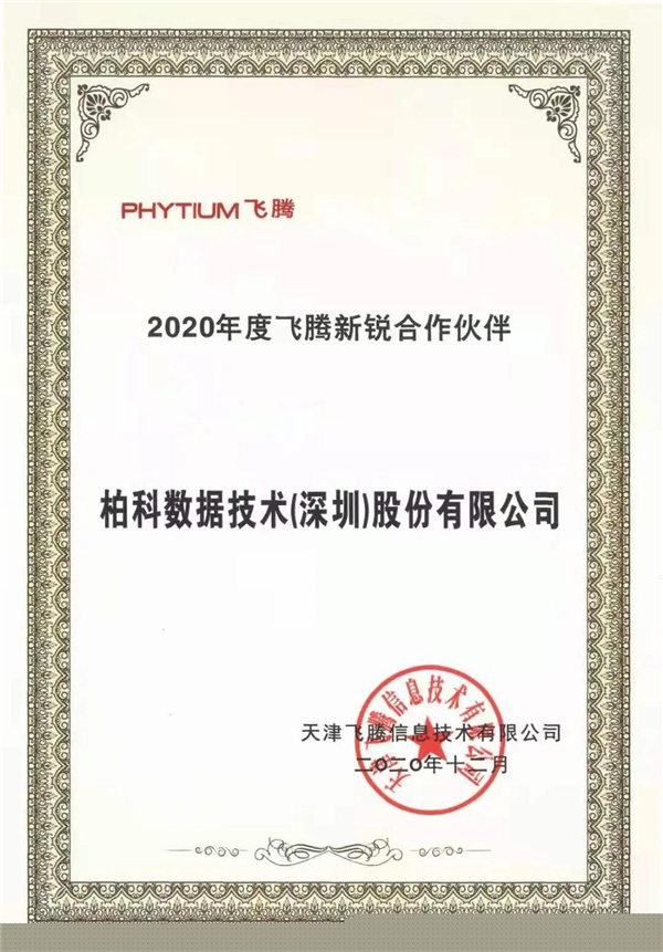 柏科數(shù)據(jù)+飛騰，開創(chuàng)“芯動(dòng)能 新力量 新合作”