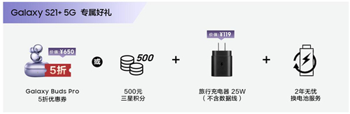 購買三星Galaxy S21 5G系列送充電頭 人性化做法值得點贊