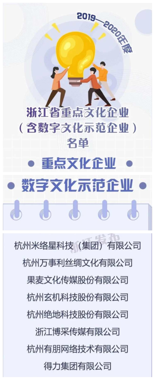堅持融合創(chuàng)新 米絡星集團獲評“浙江省數(shù)字文化示范企業(yè)”