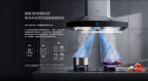 第五代大吸力標(biāo)準(zhǔn)發(fā)布 老板電器引領(lǐng)油煙機品類跨越式升級