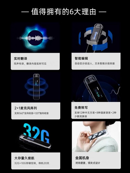 618狂歡來襲，訊飛智能錄音筆A1B1H1入手不虧