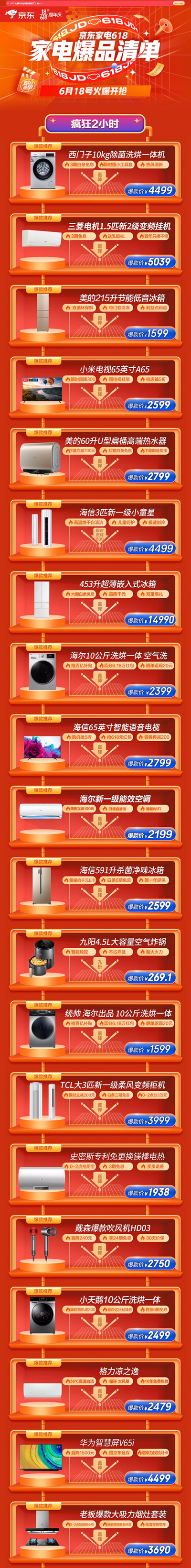 京東618家電高潮已來(lái)，至高省2000元空前鉅惠只等你出手