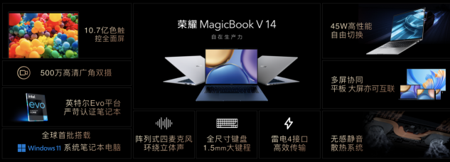萬(wàn)物互聯(lián)體驗(yàn)新標(biāo)桿 榮耀MagicBook V 14首銷(xiāo)6199元起