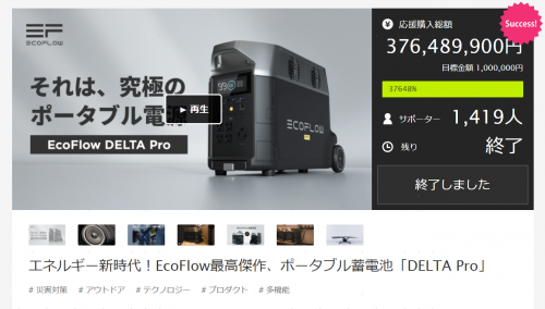 正浩EcoFlow德DELTA Pro：1200萬美元眾籌金額，成Kickstarter歷史最成功科技項目