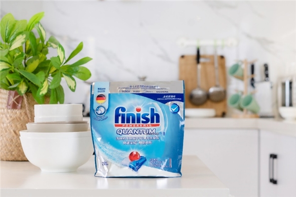 finish實力打造新一代洗碗機洗滌劑，量子極凈洗碗凝珠亮點多多