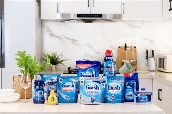 finish實力打造新一代洗碗機洗滌劑，量子極凈洗碗凝珠亮點多多