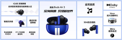 realme首款旗艦降噪耳機，真我Buds Air3首發(fā)349元