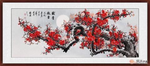 五款經(jīng)典的客廳掛畫，吉祥花鳥畫裝飾韻味十足