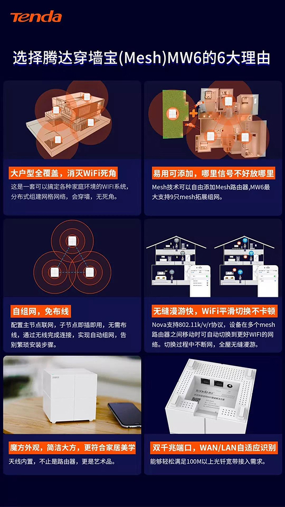 騰達Mesh路由器和傳統(tǒng)路由器相比的優(yōu)勢有哪些？