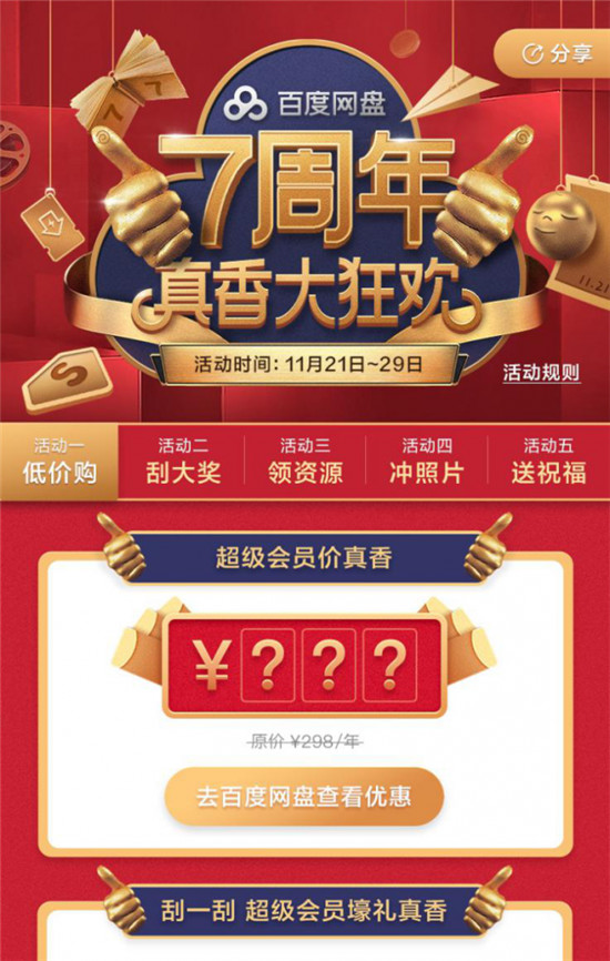 百度網(wǎng)盤超級會員打出史上最低折扣，網(wǎng)友表示這回真香！