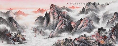 山水畫美輪美奐 用作收藏價(jià)值極高！