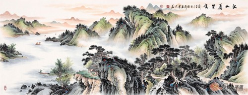 山水畫美輪美奐 用作收藏價(jià)值極高！