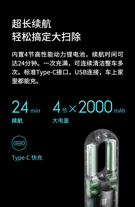 超長續(xù)航，5000Pa大吸力，70邁隨手吸塵器年貨節(jié)199元發(fā)售