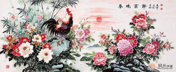 客廳內(nèi)掛什么字畫好，吉祥又有品的名家石開花鳥畫匯總