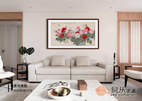 客廳沙發(fā)背景墻怎么裝飾好，一幅名家書畫真跡瞬間提高家的逼格