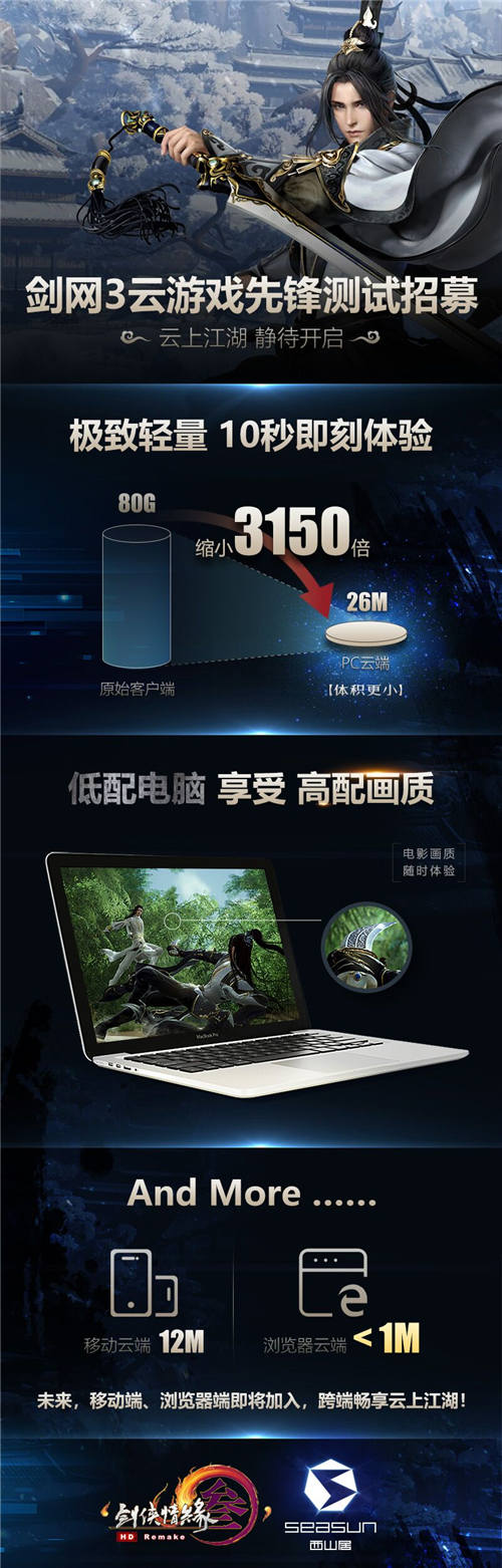 劍網(wǎng)3云游戲首次測(cè)試開(kāi)放 移動(dòng)端瀏覽器云游戲2020實(shí)現(xiàn)