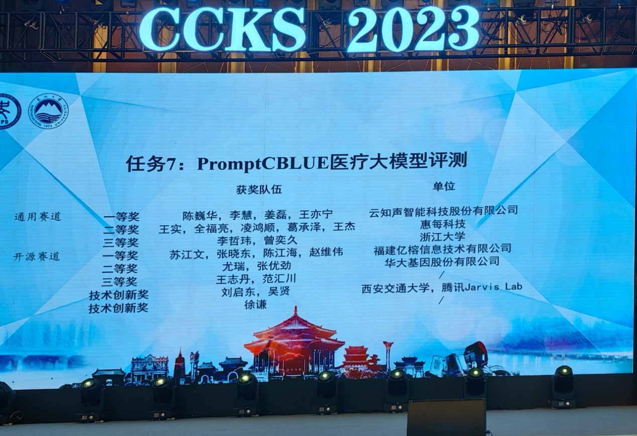 引領(lǐng)AGI新高度，云知聲榮獲CCKS 2023醫(yī)療大模型評測雙冠軍
