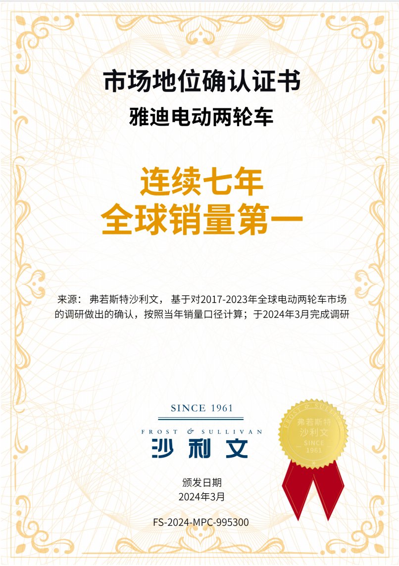 全球騎行！八千萬用戶共鑒雅迪實用科技魅力，重新定義出行新風尚