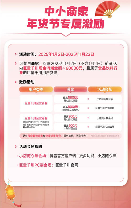 巨量千川年貨節(jié)玩法升級，助力商家搶贏2025開門紅