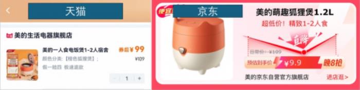 京東999元VS天貓1401元！年中大促同款商品價(jià)差驚人