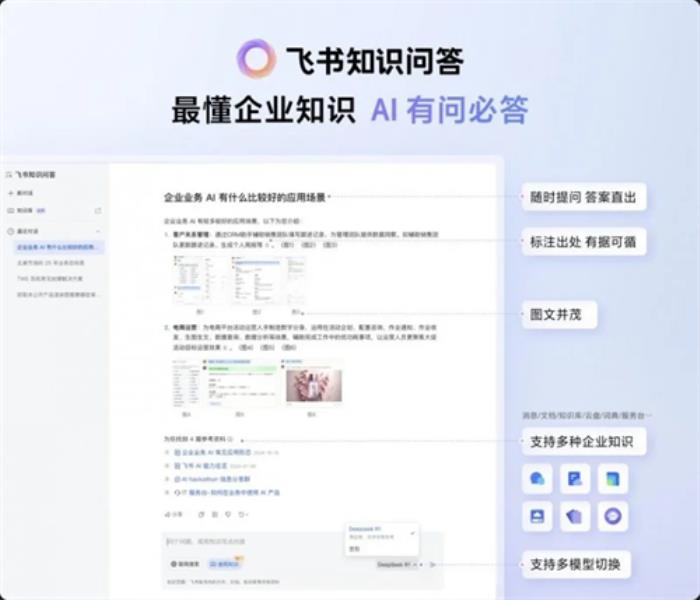 只需提問即可生成周報、總結(jié) 飛書發(fā)布AI新功能知識問答