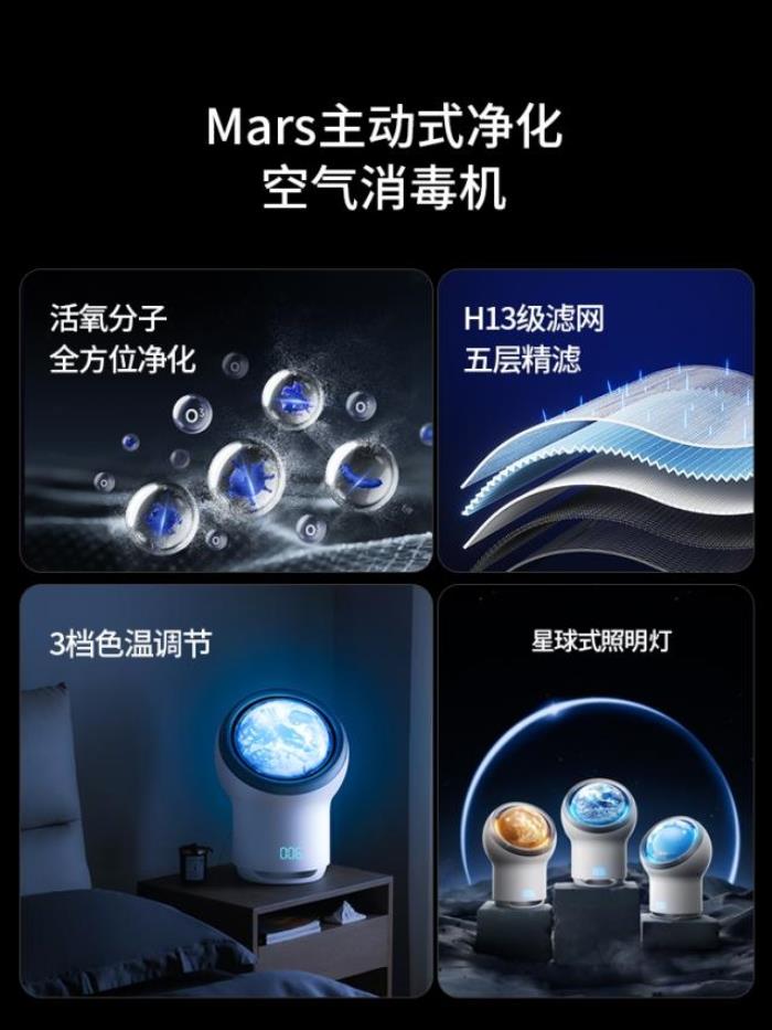 愛迪生Mars空氣凈化器：創(chuàng)新科技邂逅星球美學(xué)，重塑健康生活空間